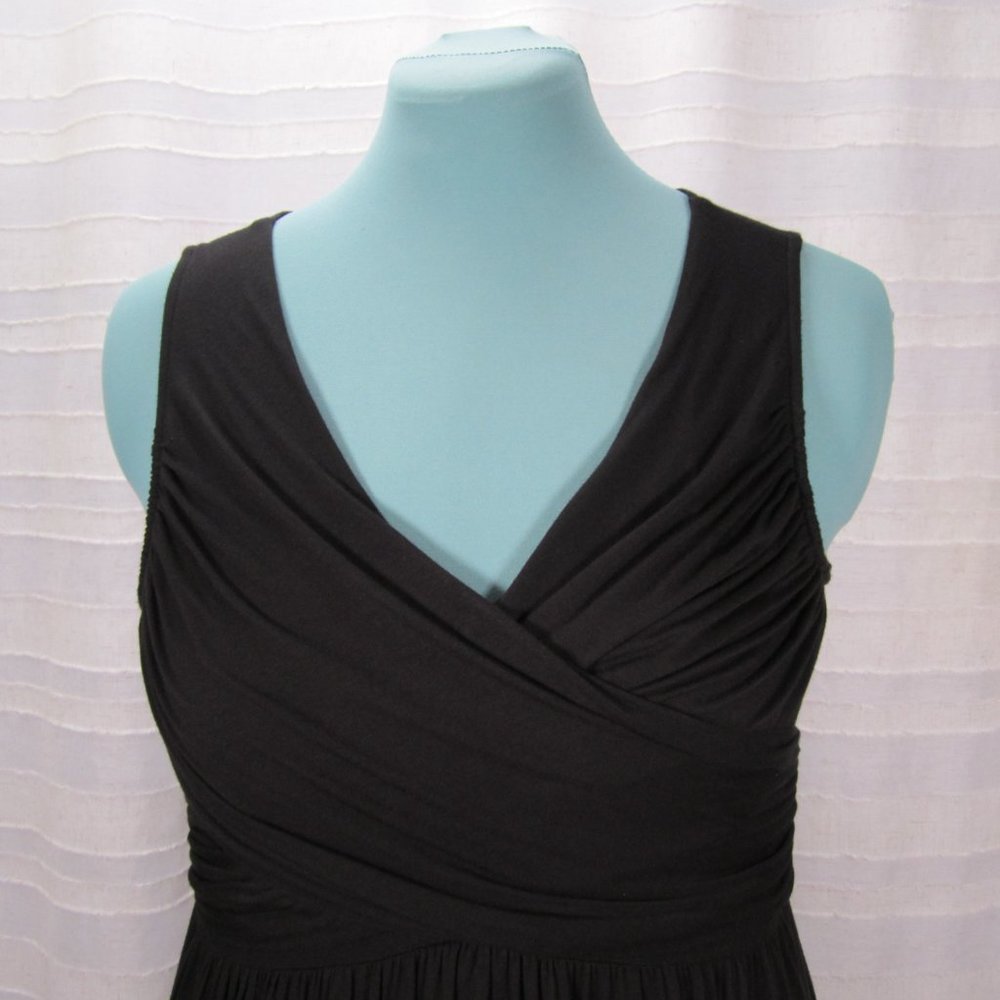 Black Anthropologie Girls From Savoy Elementary Jersey Faux Wrap Dress - XS - Picture 3 of 9
